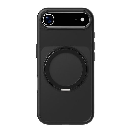 For iPhone 17 Air Kalebol Frosted MagSafe Holder Acrylic Hybrid TPU Phone Case(Black) - free shipping - PMC Jewellery - Order now!