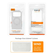 For iPhone 17 Air Kalebol Frosted MagSafe Holder Acrylic Hybrid TPU Phone Case(Black)