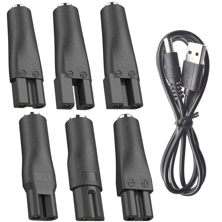 7pcs / Set DC 5.5 x 2.1mm Female to Shaver Interface Charging Adapter Converter - free shipping - PMC TechLife - Order now!