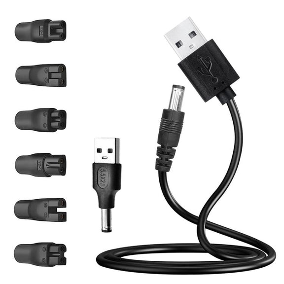 8pcs / Set DC 5.5 x 2.1mm Female to Shaver Interface Charging Adapter Converter