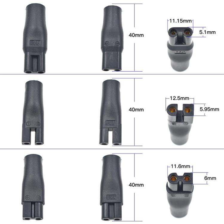 8pcs / Set DC 5.5 x 2.1mm Female to Shaver Interface Charging Adapter Converter