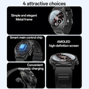 Yesido IO31 1.43 inch AMOLED Screen Smart Watch Support BT Call / Heart Rate(Black)