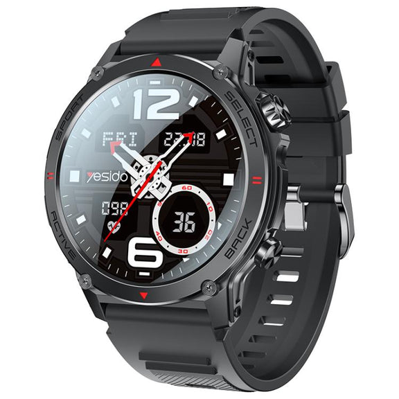 Yesido IO31 1.43 inch AMOLED Screen Smart Watch Support BT Call / Heart Rate(Black)
