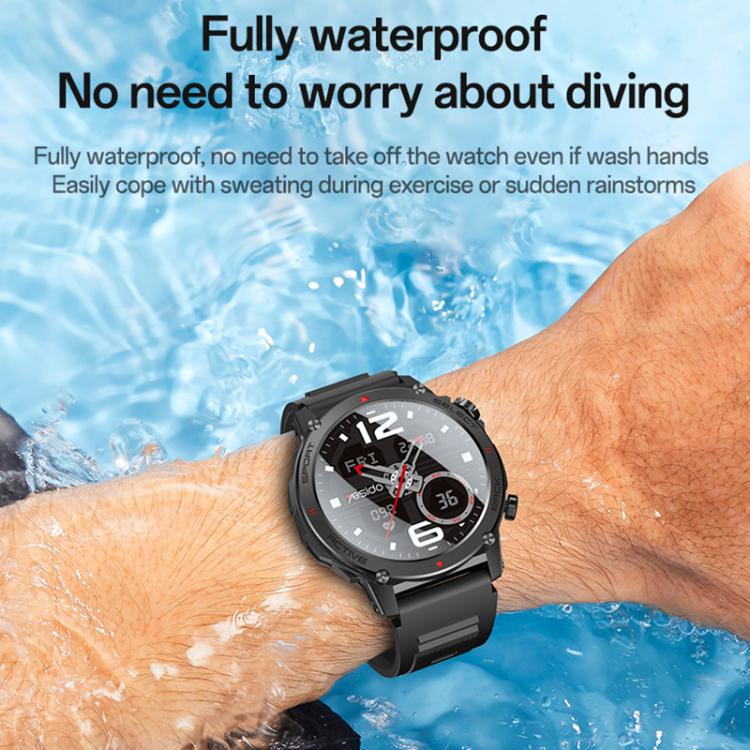 Yesido IO31 1.43 inch AMOLED Screen Smart Watch Support BT Call / Heart Rate(Black)
