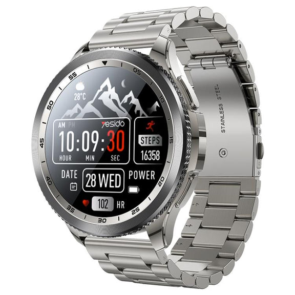 Yesido IO34 1.43 inch AMOLED Screen Metal Smart Watch Support BT Call(Grey)