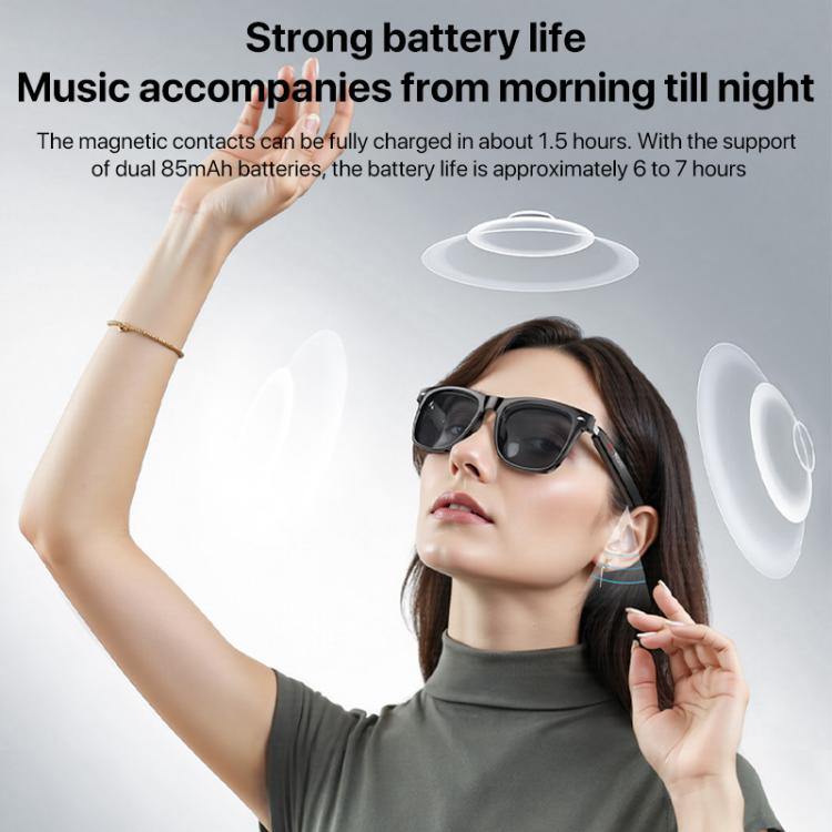 Yesido IO35 Smart Music Glasses IP54 Water-resistant Support BT Call(Black)