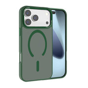 For iPhone 17 Pro Max Kalebol Metal Lens Frame MagSafe Frosted PC Phone Case(Dark Green)