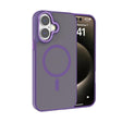 For iPhone 17 Kalebol Metal Lens Frame MagSafe Frosted PC Phone Case(Dark Purple) - free shipping - PMC TechLife - Order now!