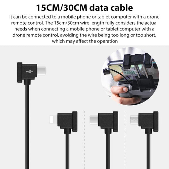 BRDRC Converting Data Cable for DJI Mini 4 Pro / Mavic 3 / Air 2 / Air 2S, Type:15cm Type-C to Type-C