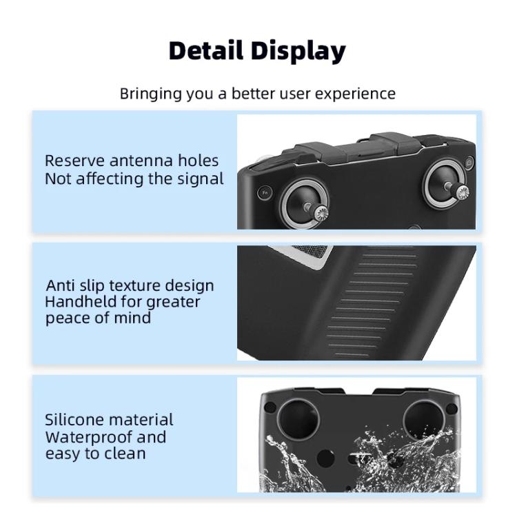 For DJI RC-N2 / RC-N1 BRDRC Remote Control Shockproof Anti-scratch Silicone Case(Black) - free shipping - PMC TechLife - Order now!