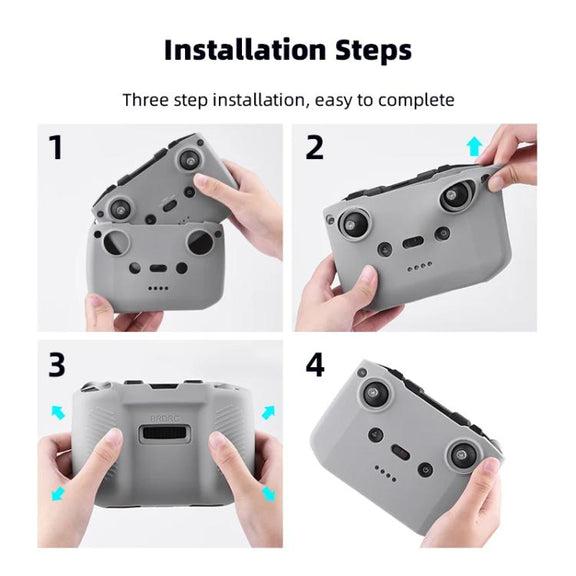 For DJI RC-N2 / RC-N1 BRDRC Remote Control Shockproof Anti-scratch Silicone Case(Grey)