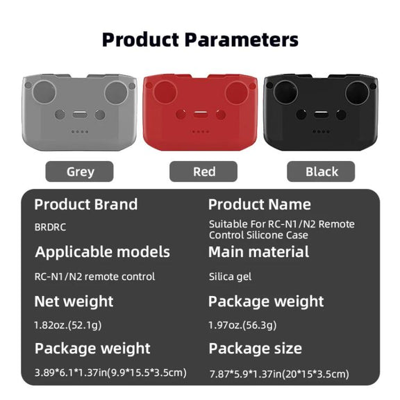 For DJI RC-N2 / RC-N1 BRDRC Remote Control Shockproof Anti-scratch Silicone Case(Black)