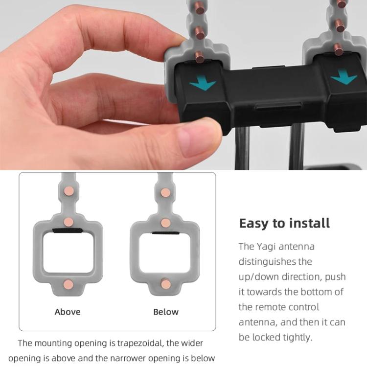 For DJI Mavic 3 / Air 2 / Air 2S / Mini 2 BRDRC Remote Controller Copper Yagi-Uda Antenna Signal Enhancer(Grey) - free shipping - PMC TechLife - Order now!