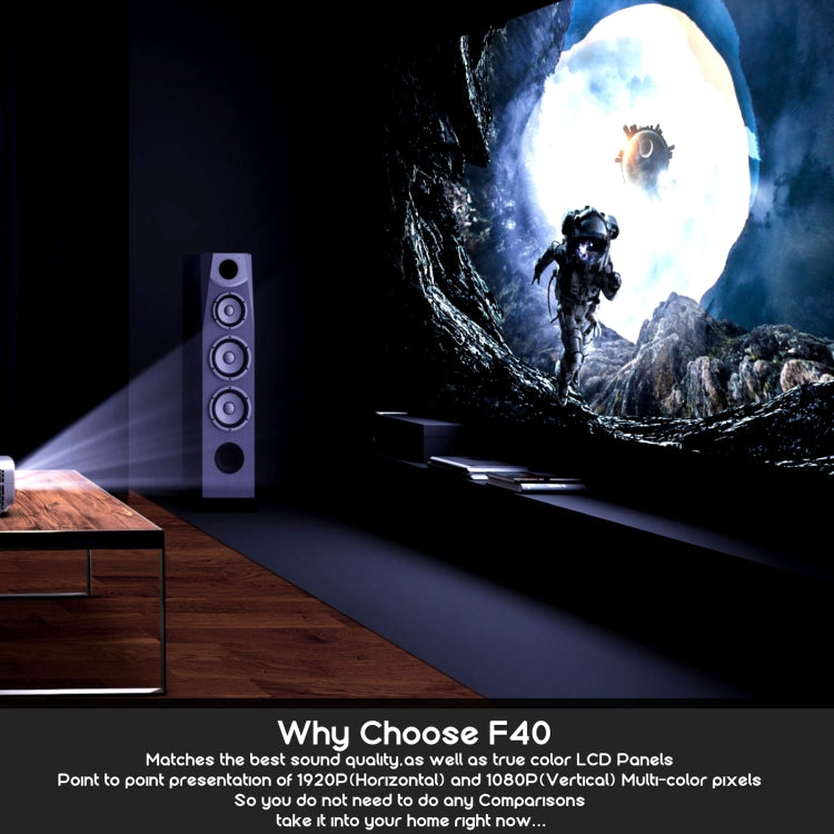 VIVIBRIGHT F40 1920x1080 4200 Lumens Portable Home Theater Wireless Smart Projector with Remote Control, Android Version - LED Projector by VIVIBRIGHT | Online Shopping South Africa | PMC Jewellery | Buy Now Pay Later Mobicred