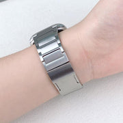 For Apple Watch 42mm / 41mm / 40mm / 38mm Tri-beads Side-detachable Buckle Stainless Steel Watch Band(Silver)