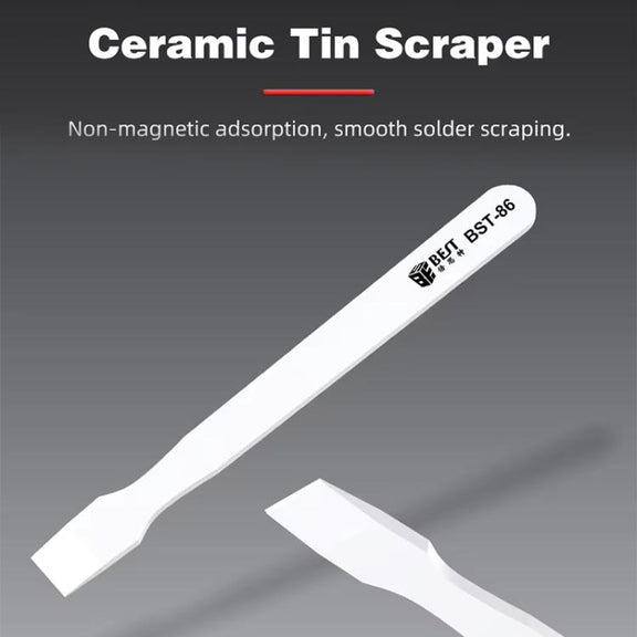 BEST BST-86 Multifunctional Anti-static Anti-magnetic BGA Ceramic Tin Scraper