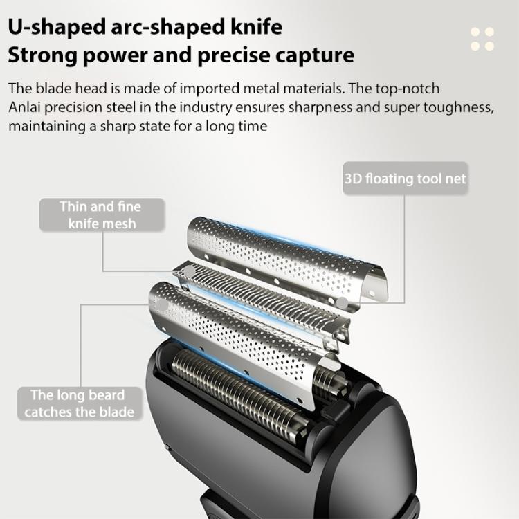 Full Body Washable LED Digital Display Reciprocating Electric Shaver(Exclusive Black + 1 Set of Blades) - free shipping - PMC TechLife - Order now!