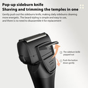 Full Body Washable LED Digital Display Reciprocating Electric Shaver(Exclusive Black)