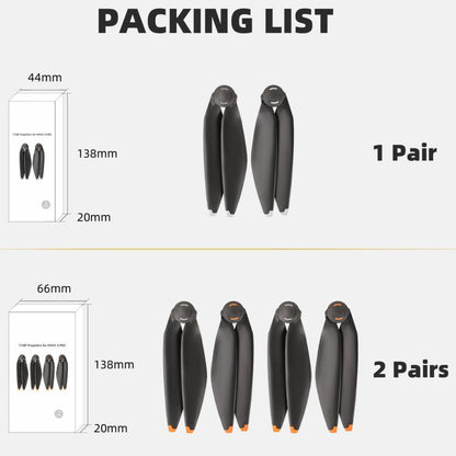 For DJI Mavic 4 Pro Sunnylife 1158F Quick-Release Propellers Blades, Type:One Pair(Orange Tip) - free shipping - PMC Jewellery - Order now!