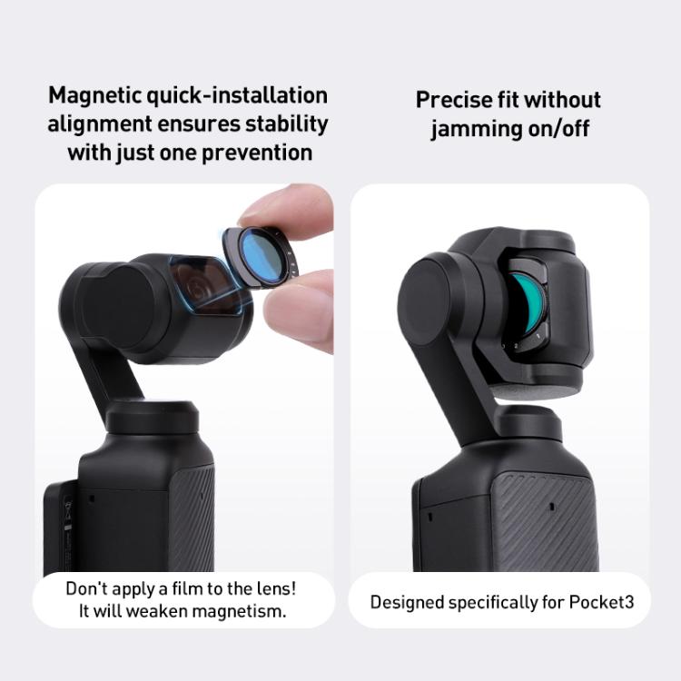 For DJI Osmo Pocket 3 Camera Lens Filter, Filter:VND6-10 - free shipping - PMC TechLife - Order now!