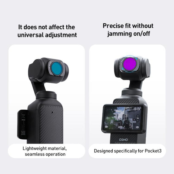 For DJI Osmo Pocket 3 Camera Lens Filter, Filter:0.72X Wide Lens