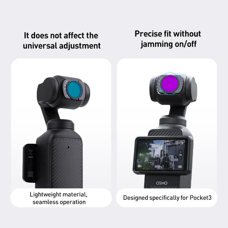 For DJI Osmo Pocket 3 Camera Lens Filter, Filter:Adjustable STAR - free shipping - PMC TechLife - Order now!