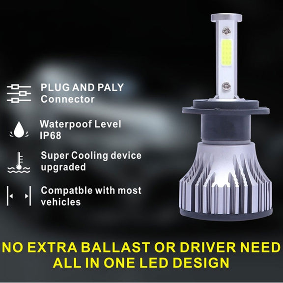 2 PCS X15 9004 DC 9-32V 26W 6500K 8000LM IP68 Car LED Headlight Lamps / Fog Light