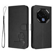 For UMIDIGI G100 Pro Litter Panda Embossing RFID Leather Phone Case with Lanyard(Black)
