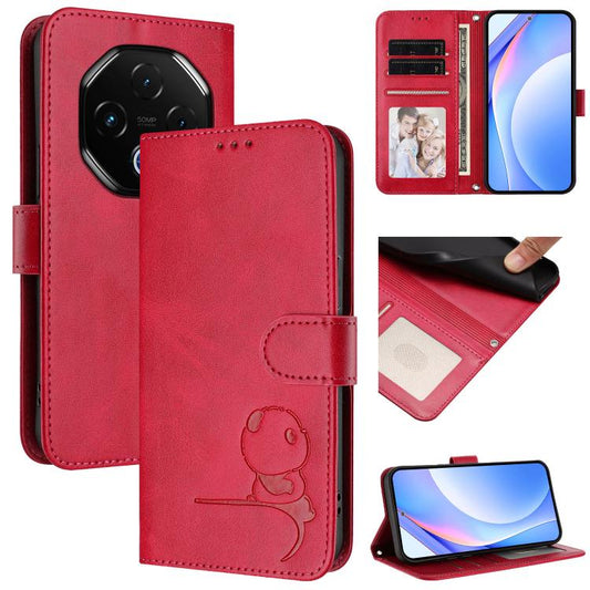 For UMIDIGI G100 Pro Litter Panda Embossing RFID Leather Phone Case with Lanyard(Rose Red) - free shipping - PMC Jewellery - Order now!