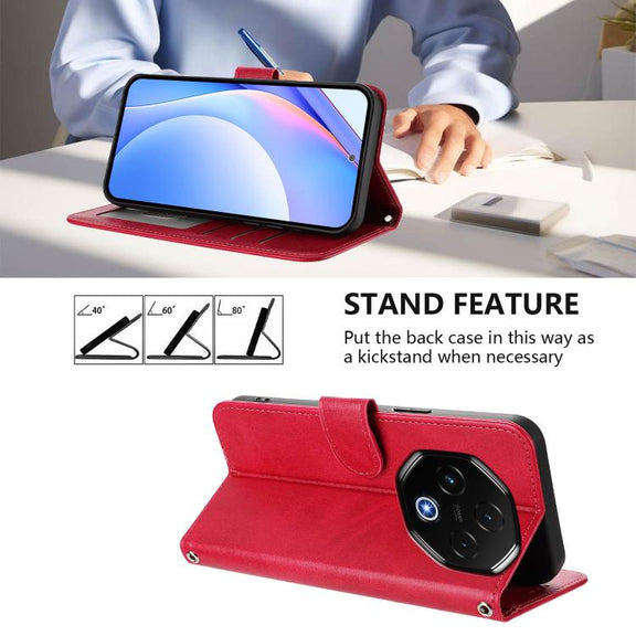 For UMIDIGI G100 Pro Litter Panda Embossing RFID Leather Phone Case with Lanyard(Rose Red)