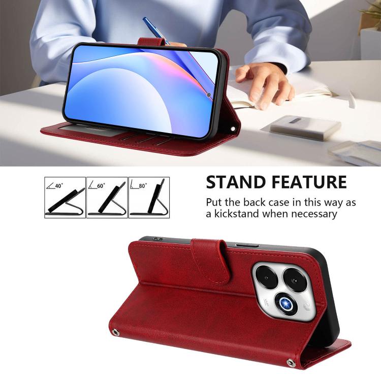 For UMIDIGI G100x 5G / 4G Litter Panda Embossing RFID Leather Phone Case with Lanyard(Wine Red) - free shipping - PMC TechLife - Order now!