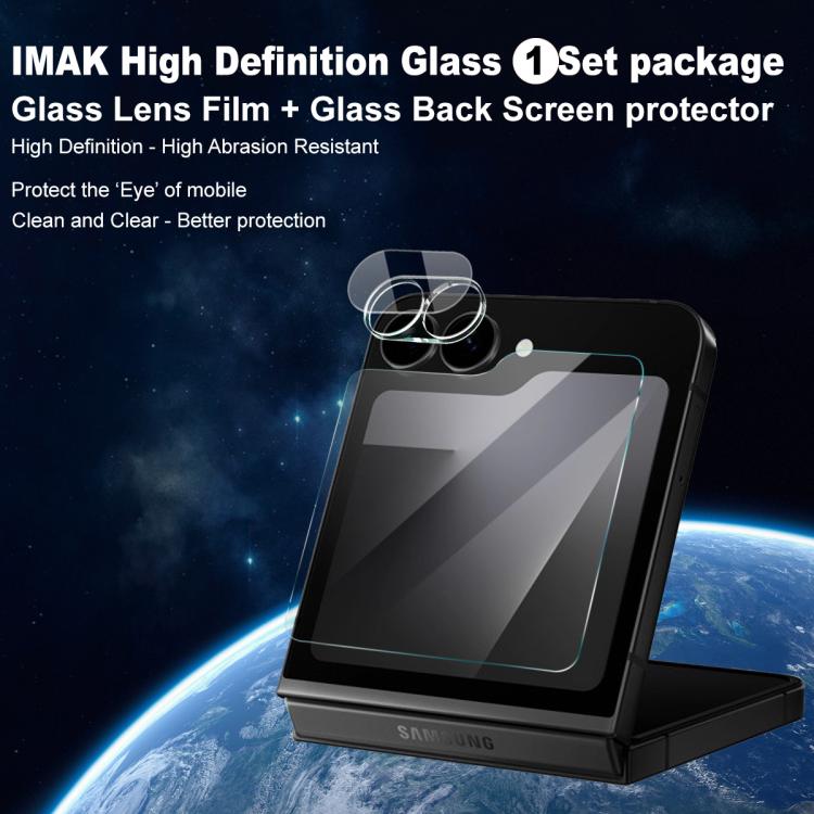For Samsung Galaxy Z Flip7 FE 1 Sets imak Lens Film + Glass Rear Screen Sticker - free shipping - PMC Jewellery - Order now!