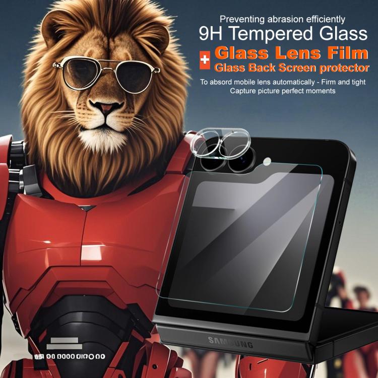 For Samsung Galaxy Z Flip7 FE 1 Sets imak Lens Film + Glass Rear Screen Sticker - free shipping - PMC Jewellery - Order now!