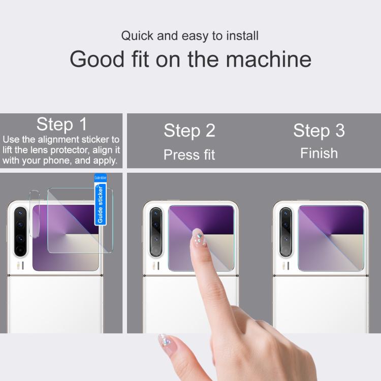 For Samsung Galaxy Z Flip7 FE 1 Sets imak Lens Film + Glass Rear Screen Sticker - free shipping - PMC Jewellery - Order now!