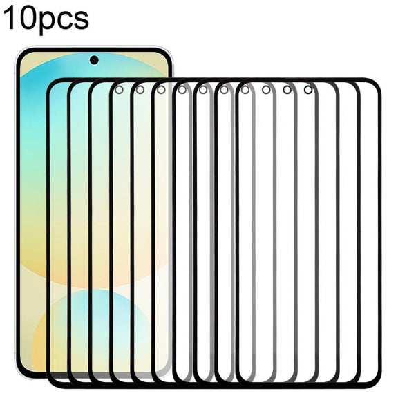 For Samsung Galaxy S24 FE SM-S721B 10pcs Front Screen Outer Glass Lens with OCA Optically Clear Adhesive
