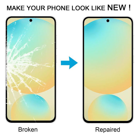 For Samsung Galaxy S24 FE SM-S721B 10pcs Front Screen Outer Glass Lens with OCA Optically Clear Adhesive