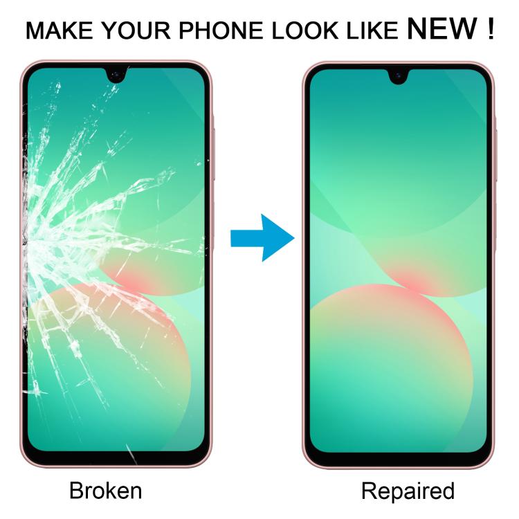 For Samsung Galaxy A26 SM-A266B 10pcs Front Screen Outer Glass Lens with OCA Optically Clear Adhesive