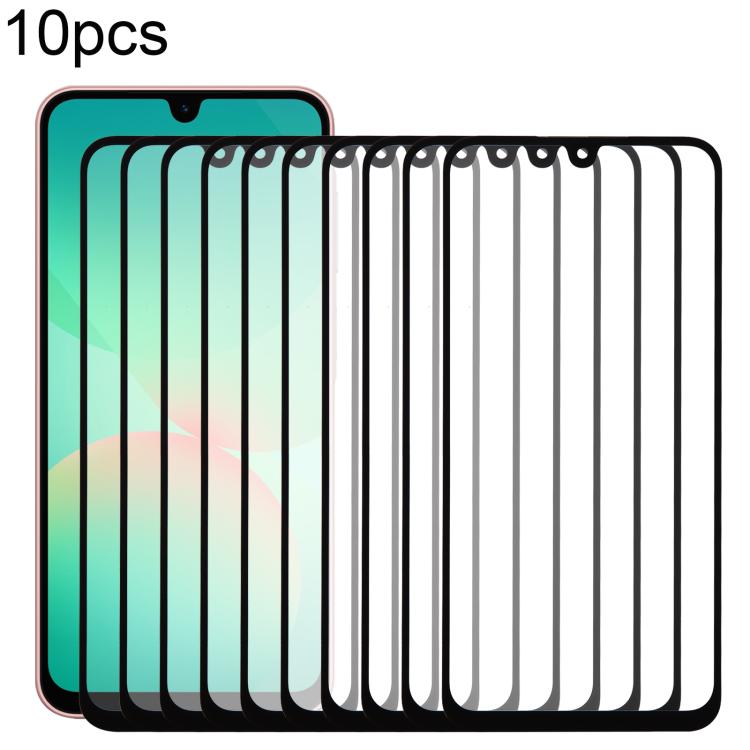 For Samsung Galaxy A26 SM-A266B 10pcs Front Screen Outer Glass Lens with OCA Optically Clear Adhesive - free shipping - PMC TechLife - Order now!