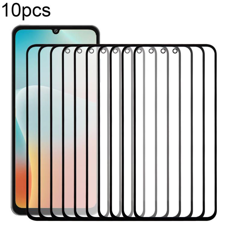 For Samsung Galaxy M06 SM-M066B 10pcs Front Screen Outer Glass Lens with OCA Optically Clear Adhesive - free shipping - PMC TechLife - Order now!