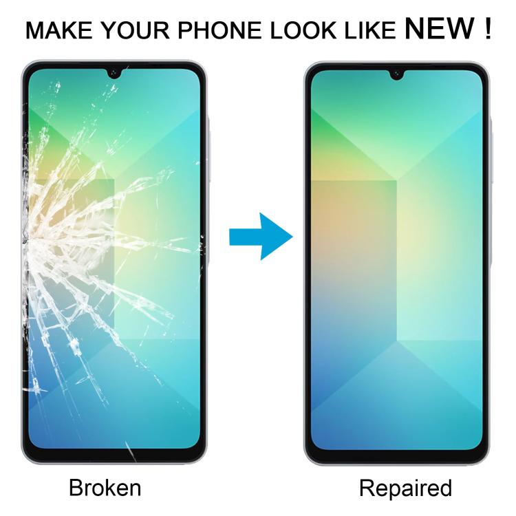 For Samsung Galaxy A06 5G SM-A066B 10pcs Front Screen Outer Glass Lens with OCA Optically Clear Adhesive