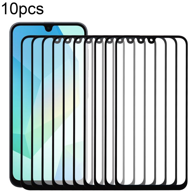 For Samsung Galaxy A16 5G SM-A166B 10pcs Front Screen Outer Glass Lens with OCA Optically Clear Adhesive - free shipping - PMC TechLife - Order now!