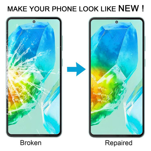 For Samsung Galaxy M55s SM-M558B 10pcs Front Screen Outer Glass Lens with OCA Optically Clear Adhesive
