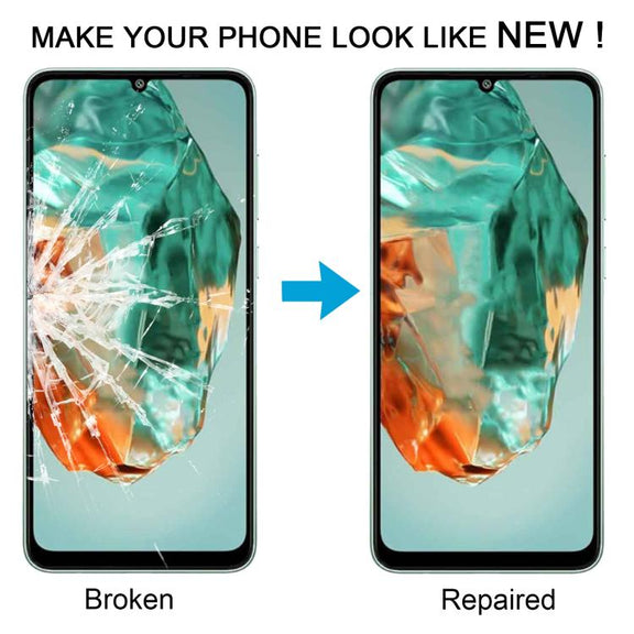 For Samsung Galaxy M05 SM-M055F 10pcs Front Screen Outer Glass Lens with OCA Optically Clear Adhesive