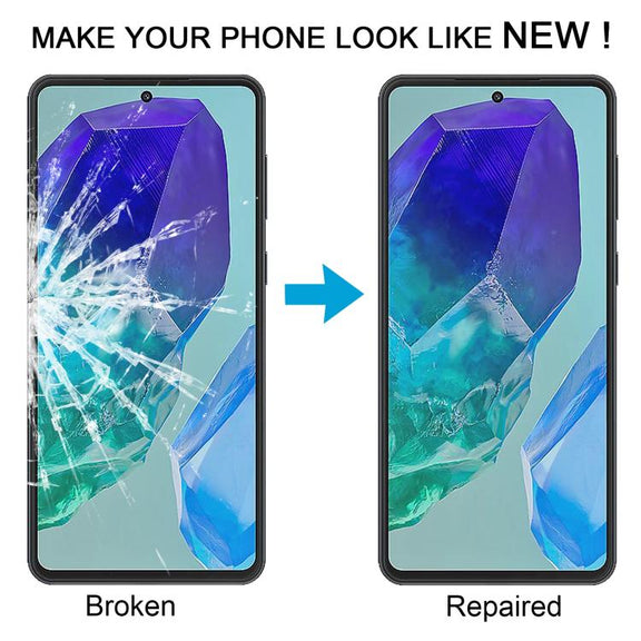 For Samsung Galaxy M55 SM-M556B 10pcs Front Screen Outer Glass Lens with OCA Optically Clear Adhesive