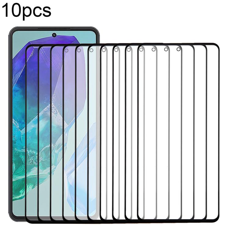 For Samsung Galaxy M55 SM-M556B 10pcs Front Screen Outer Glass Lens with OCA Optically Clear Adhesive - free shipping - PMC TechLife - Order now!