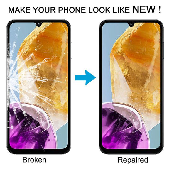 For Samsung Galaxy M15 SM-M156B 10pcs Front Screen Outer Glass Lens with OCA Optically Clear Adhesive