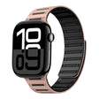 For Apple Watch 42mm / 41mm / 40mm / 38mm Cylinder Magnetic Two-color Loop Silicone Watch Band(Pink Black) - free shipping - PMC TechLife - Order now!