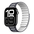 For Apple Watch 42mm / 41mm / 40mm / 38mm Cylinder Magnetic Two-color Loop Silicone Watch Band(Black White) - free shipping - PMC TechLife - Order now!