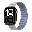 For Apple Watch 42mm / 41mm / 40mm / 38mm Cylinder Magnetic Two-color Loop Silicone Watch Band(Antique White Mist Blue) - free shipping - PMC TechLife - Order now!