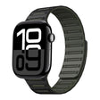 For Apple Watch 42mm / 41mm / 40mm / 38mm Cylinder Magnetic Two-color Loop Silicone Watch Band(Black Army Green) - free shipping - PMC TechLife - Order now!